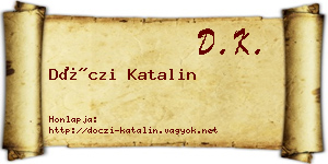 Dóczi Katalin névjegykártya