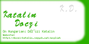 katalin doczi business card