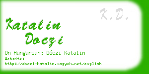 katalin doczi business card